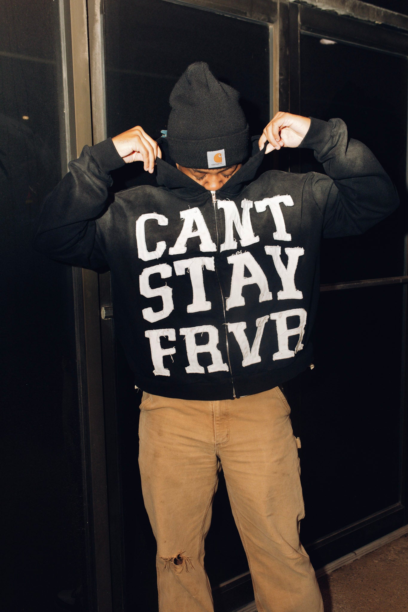 Black FRVR Zip Up
