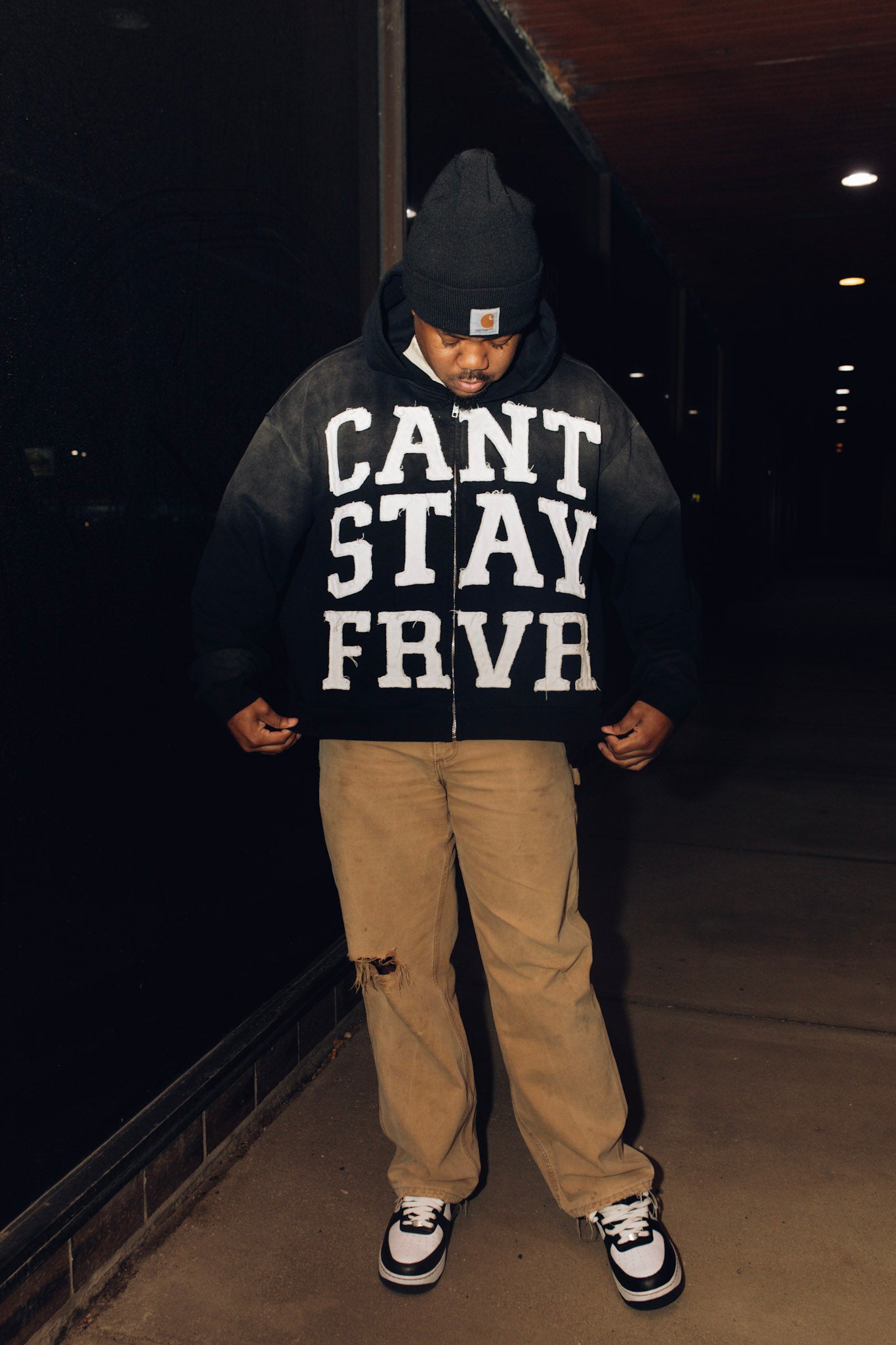 Black FRVR Zip Up